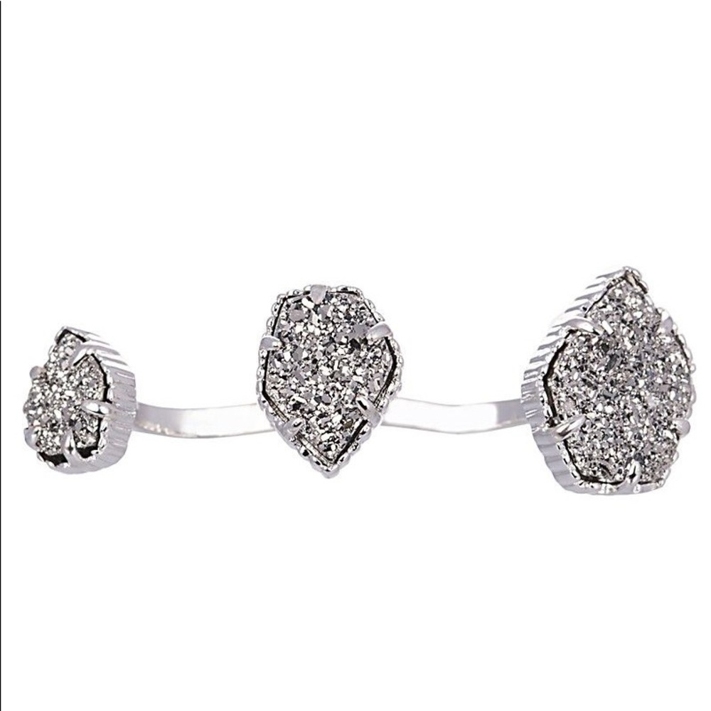 Kendra Scott Silver Platinum Drusy Naomi
